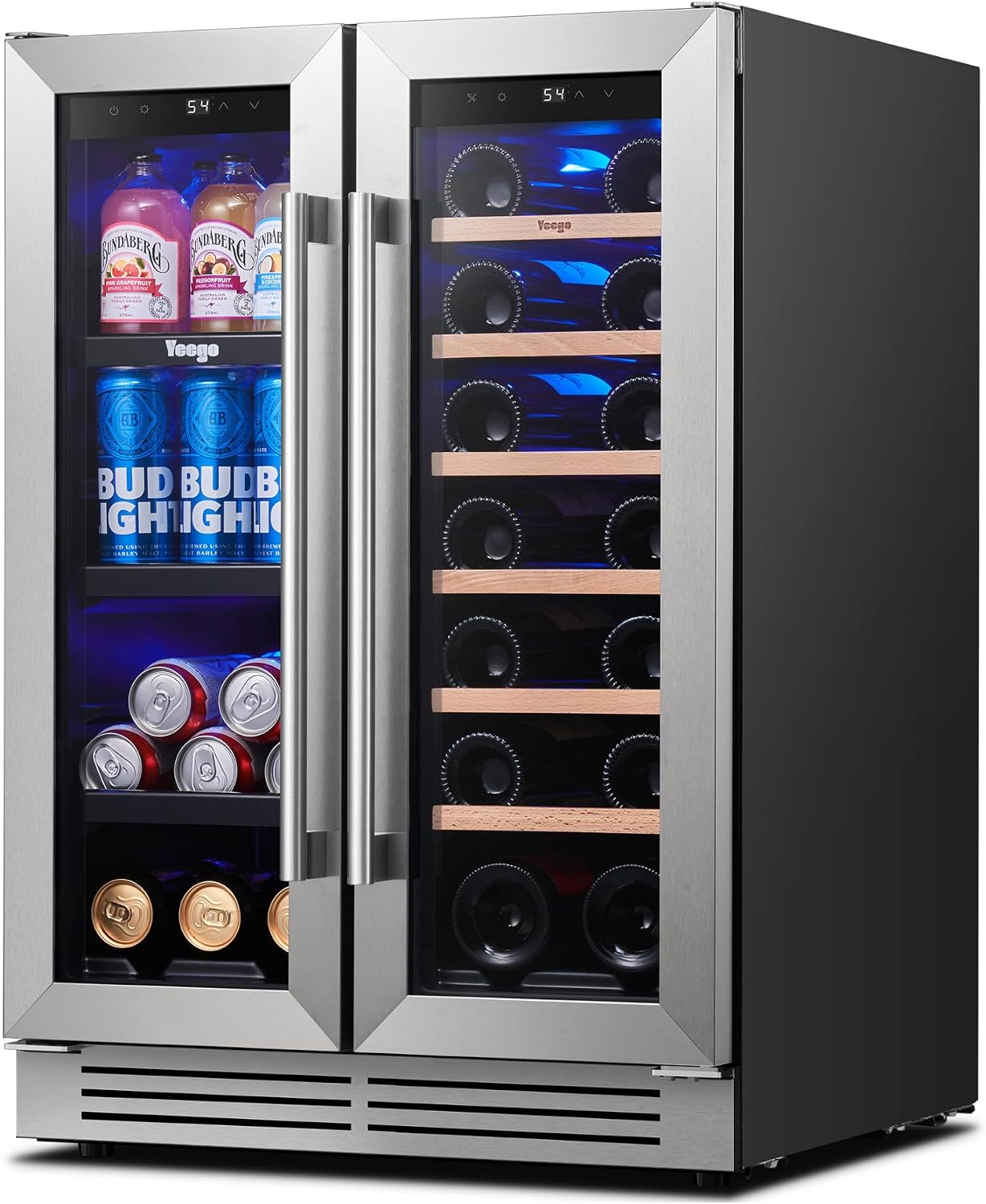 Wine Beer Dual Zone - Yeego 24 Zoll Wein- und Getränkekühlschrank