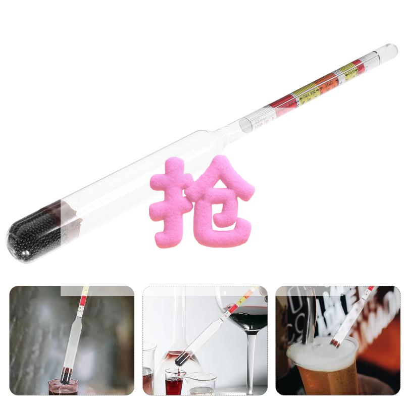 Wine Beer And Cider - 1 Stück 3-Skala-Hydrometer für Wein, Bier,