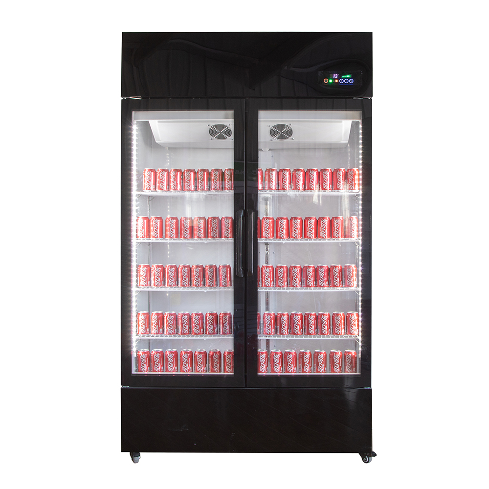 Wine Beer Glass - Getränke-Kühlschrank Küchen-Weinkühlschrank 2-Glastüren Wein- und Bierkühler