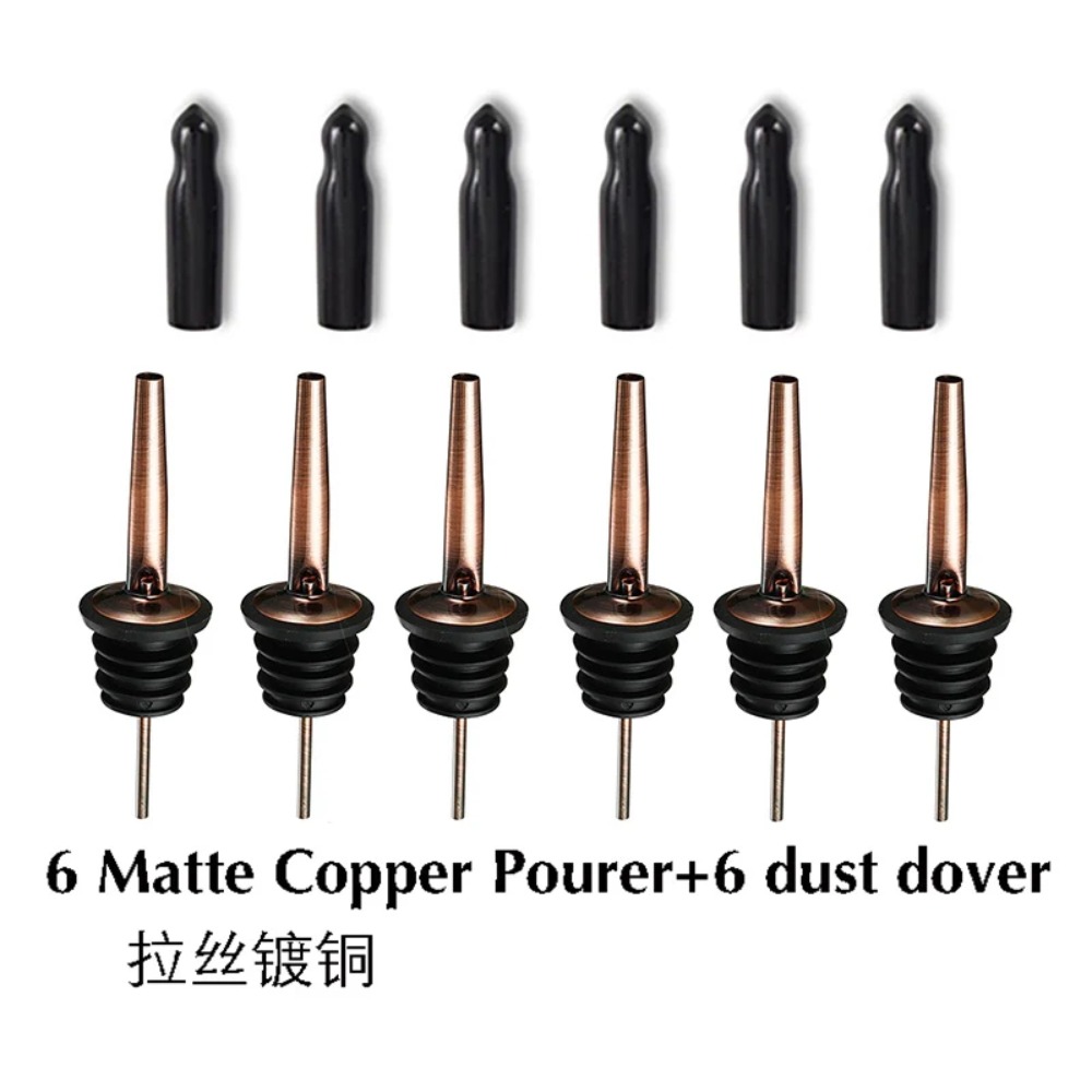 Bottle Stopper Set - 6-teiliges Edelstahl-Weinausgießer-Set mit Flaschenverschluss und Ausgießer