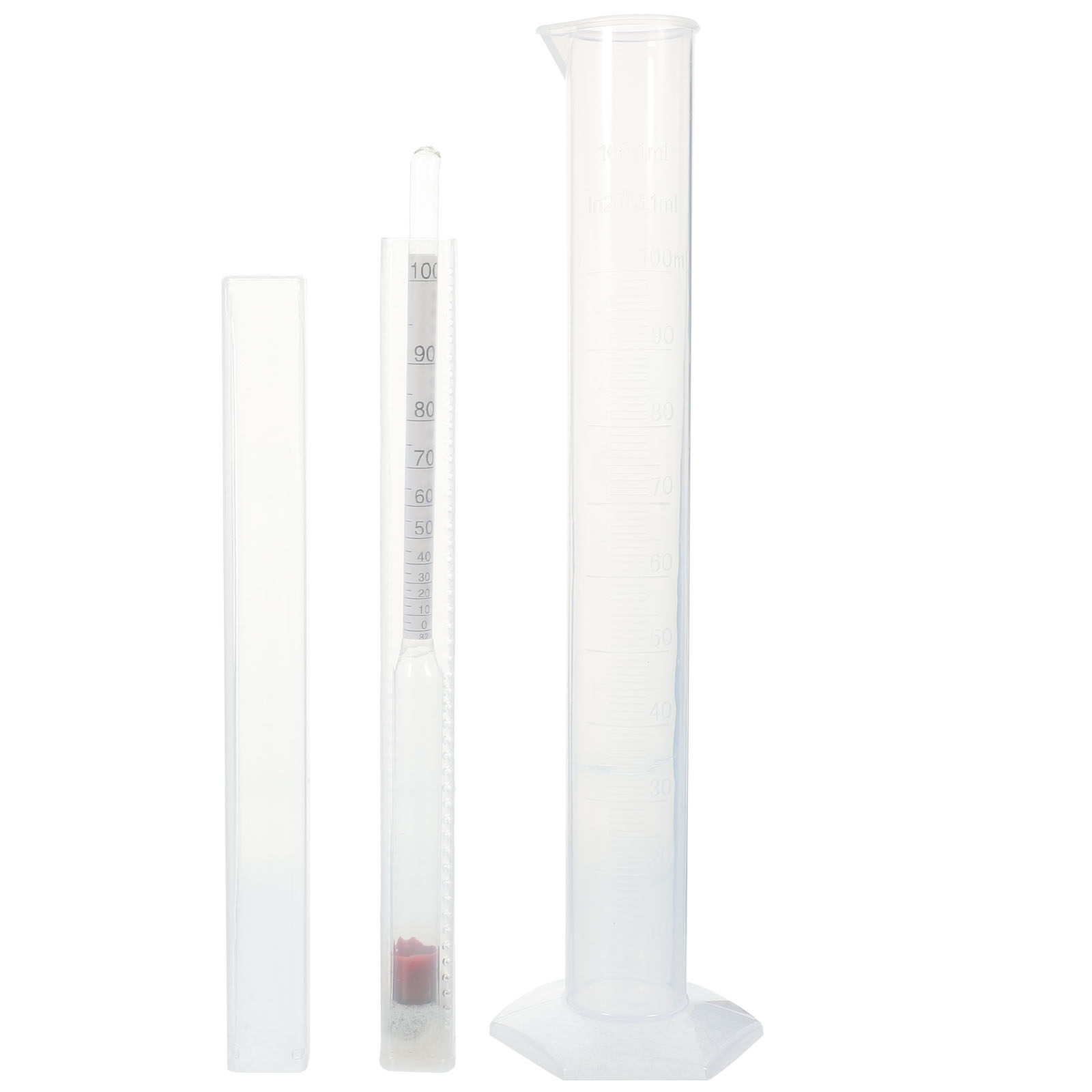Wine Beer And Cider - 1 Set Dreifach-Hydrometer für Weinherstellung, Anfänger-Alkoholtester,