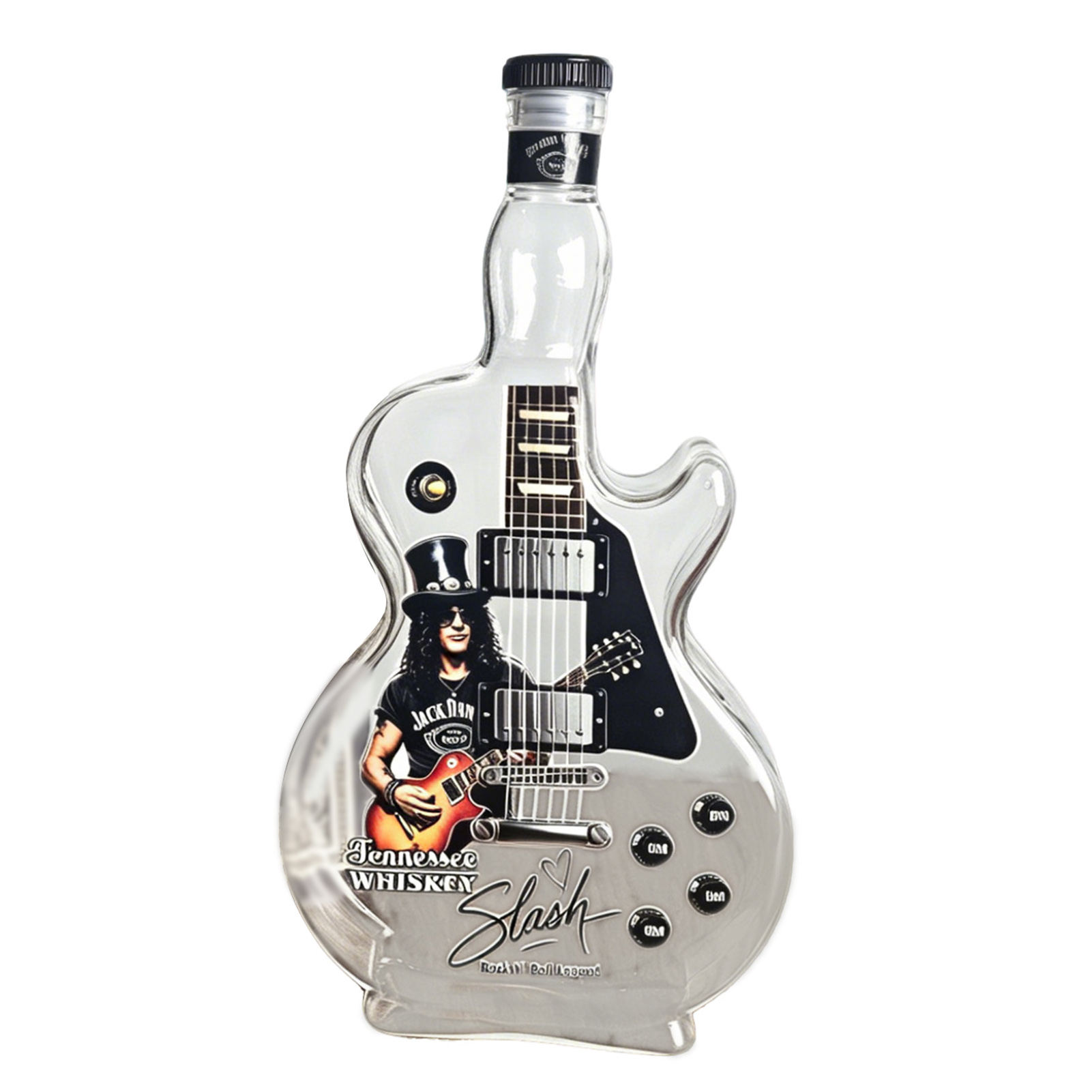 Wine Beer Liquor - Gitarrenförmiger Retro-Rock-Stil Likör-Dekanter aus Hochborosilikatglas Sammlerstück