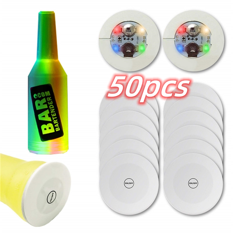 Wine Beer Liquor - 50/20/10/1pc LED Untersetzer Leucht Schnaps Wein