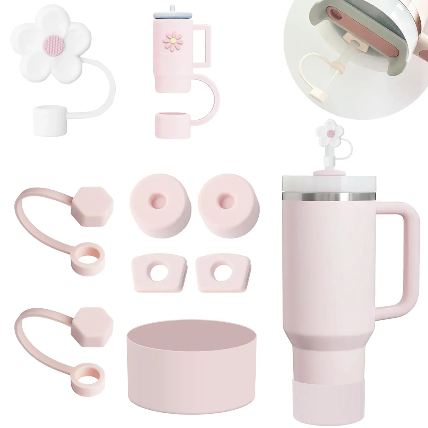 Bottle Stopper Set - 9-teiliges auslaufsicheres Stopper-Set für Becher, 6