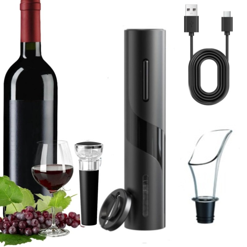 Bottle Stopper Set - Wiederaufladbare Multifunktions Elektrische Automatische Korkenzieher Wein