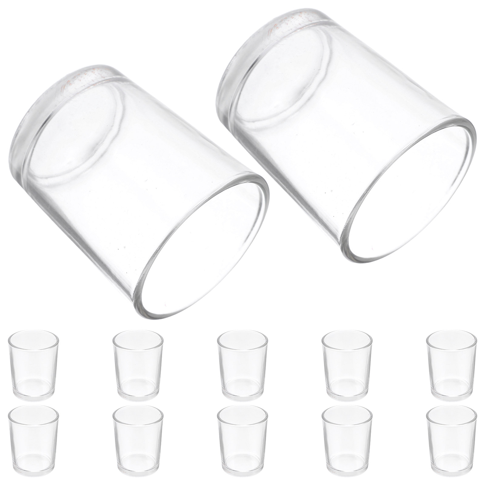 Wine Beer Glass - 12 Stück kleine transparente Schnapsgläser, Mini-Weingläser,