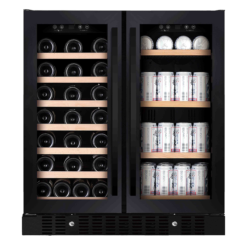 Wine And Beer Undercounter Fridge - 176L Glas Tür Getränk Kühlschrank Unter