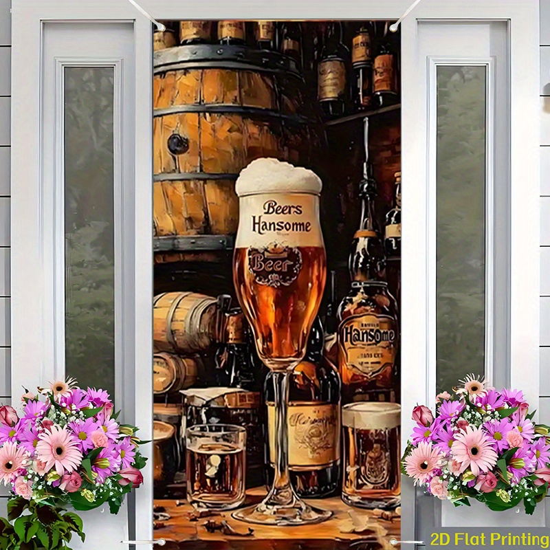 Wine Beer House - 1 Stück 2D-Flachbanner im Billboard-Stil –