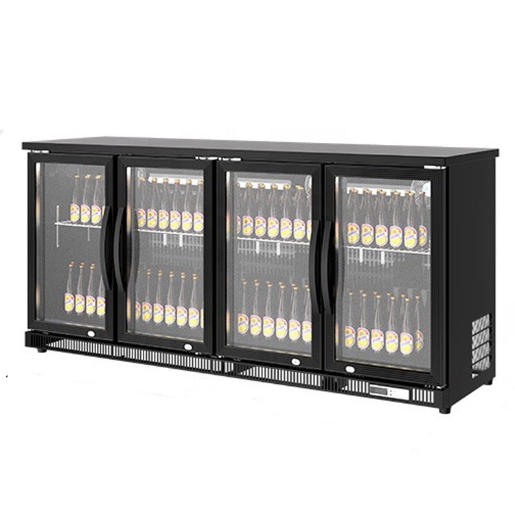Wine Beer Dual Zone - Kommerzielle Barausrüstung, vier Glastüren, Unterbau, Luftkühlung,