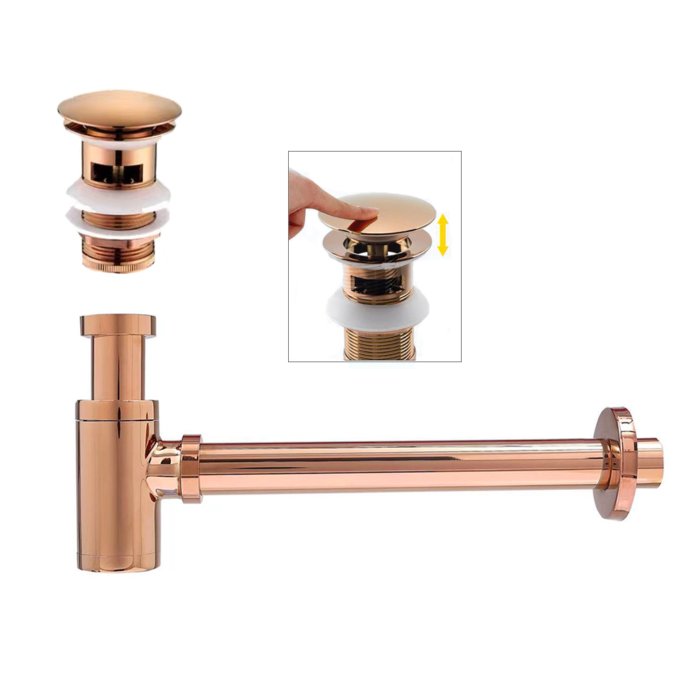 Bottle Stopper Set - Rose Bad Siphon Abtropffläche Waschbecken Flasche