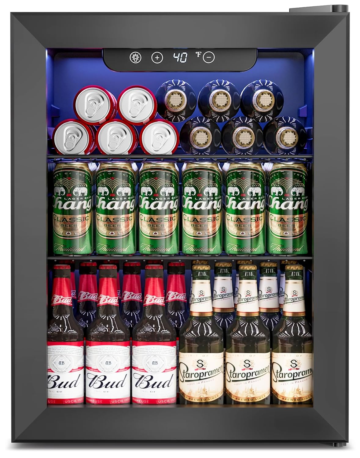 Wine Beer Cooler Fridge - 1,7 Kubikfuß Getränkekühlschrank - 68 Dosen