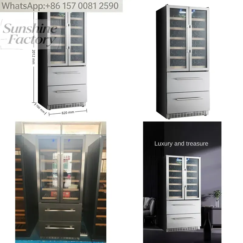 Wine Beer Dual Zone - NE-362 Kommerzieller Einbau-Weinkühlschrank mit Konstanter Temperatur