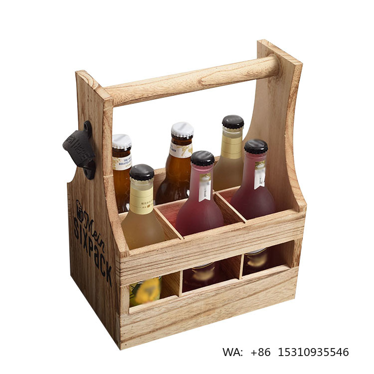 Wine Beer Best - 2026 Meistverkaufter Polierter Holz-Bierkorb & Rotwein-Aufbewahrungsbox