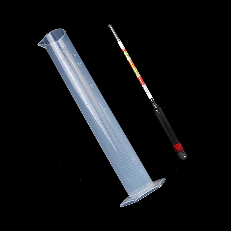 Wine Beer And Cider - 3-teiliges Set Dreifach-Skala-Hydrometer für Heimbrauerei Wein
