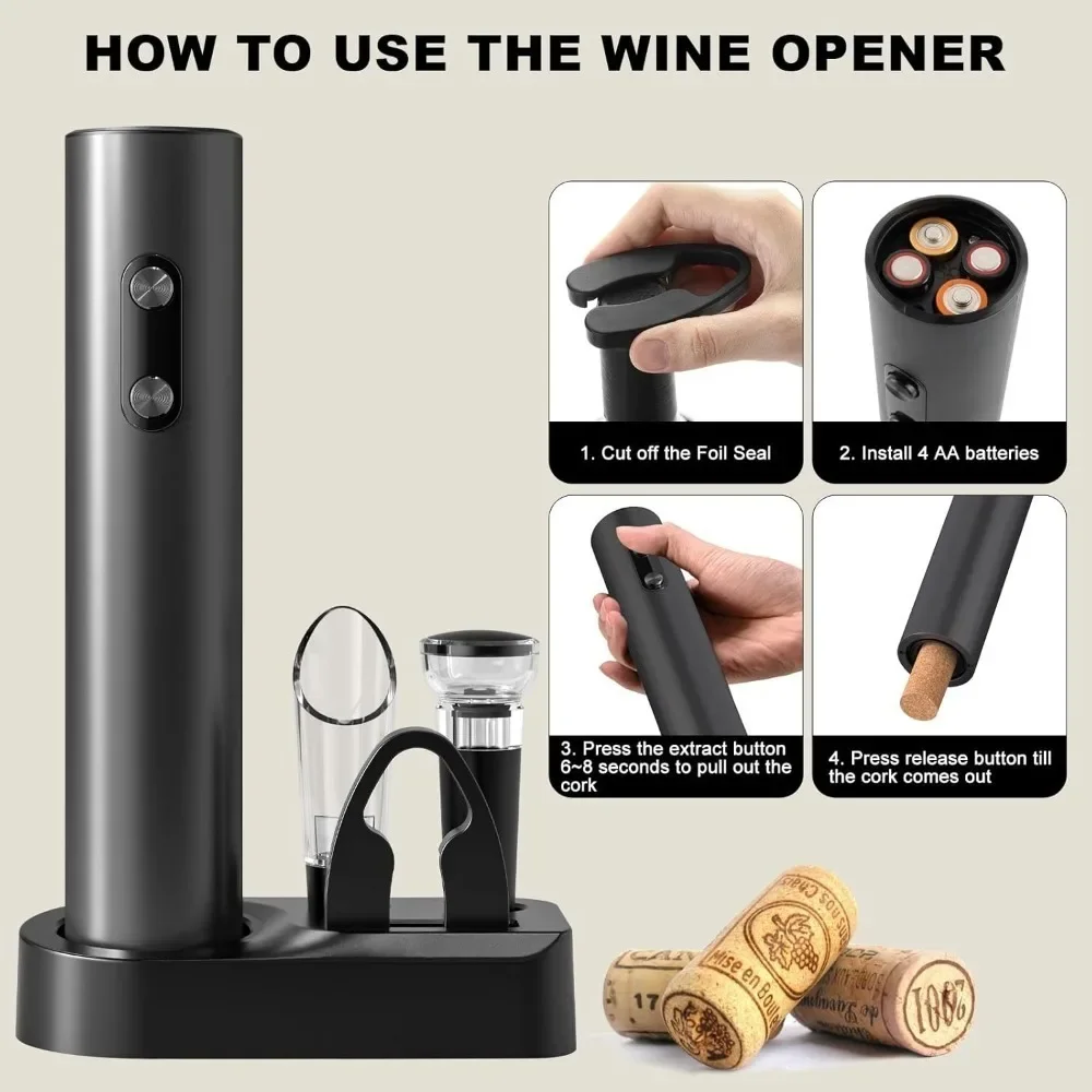 Elektrisches Weinöffner-Set, e – Bottle Stopper Set Bewertung und Preis