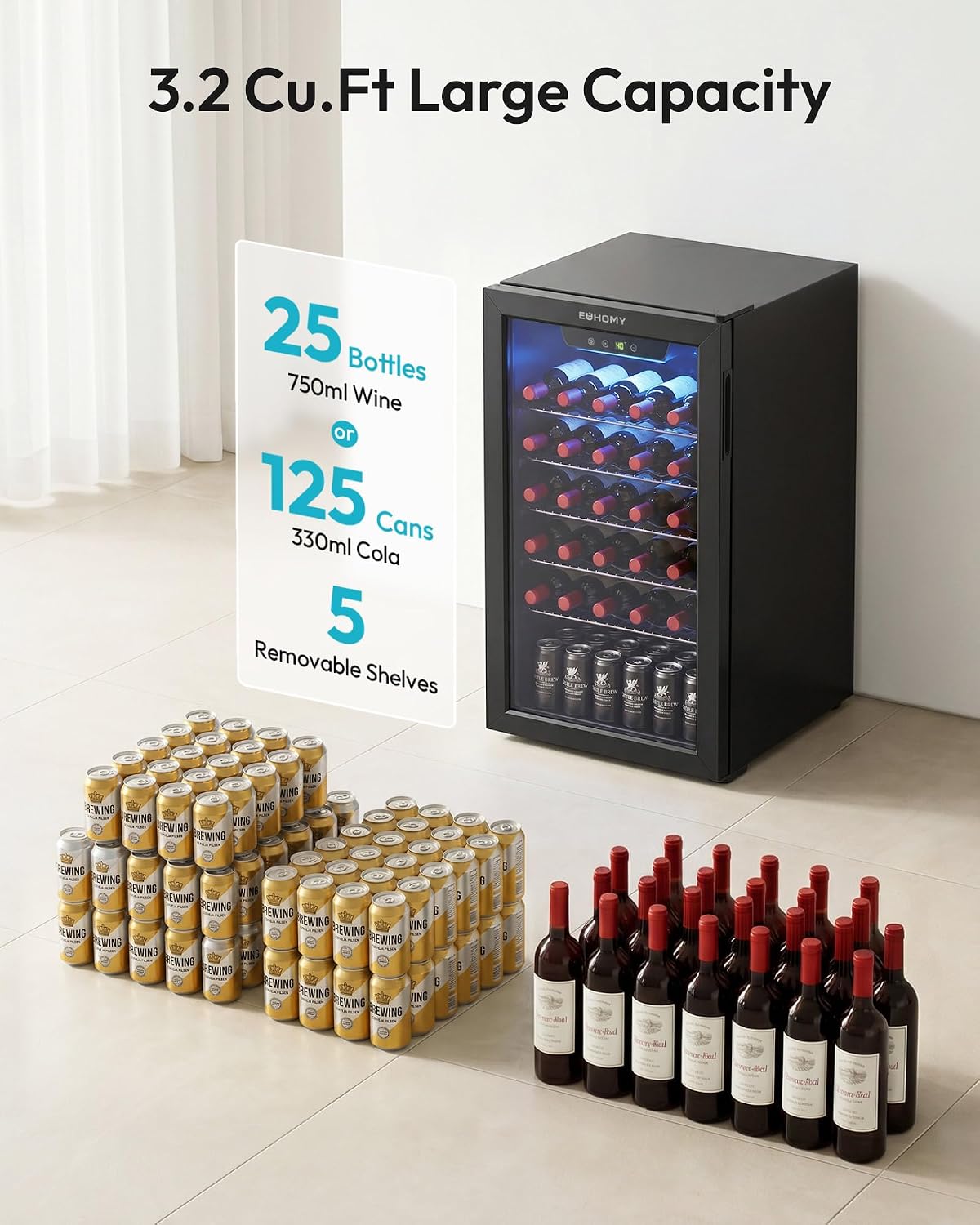 125-Dosen-Getränkekühler mit G – Wine Beer Cooler Fridge Bewertung und Preis