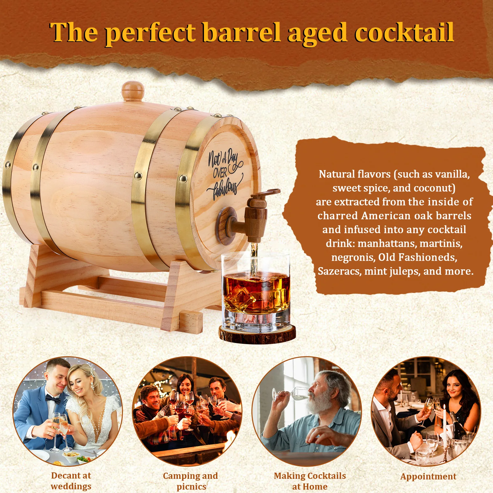 3L Whiskyfass aus Holz mit Stä – Wine Beer Tequila Bewertung und Preis