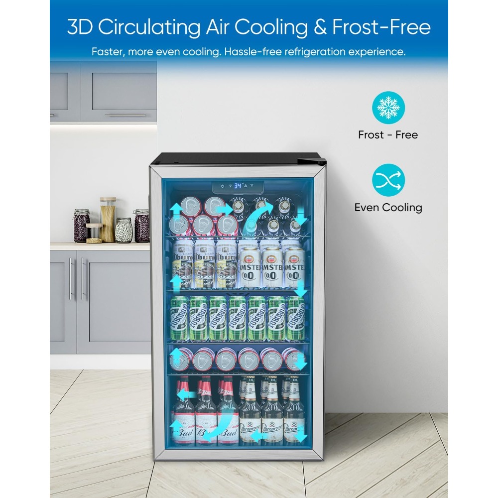 Getränkekühlschrank - 126 Dose – Wine Beer Cooler Fridge Bewertung und Preis