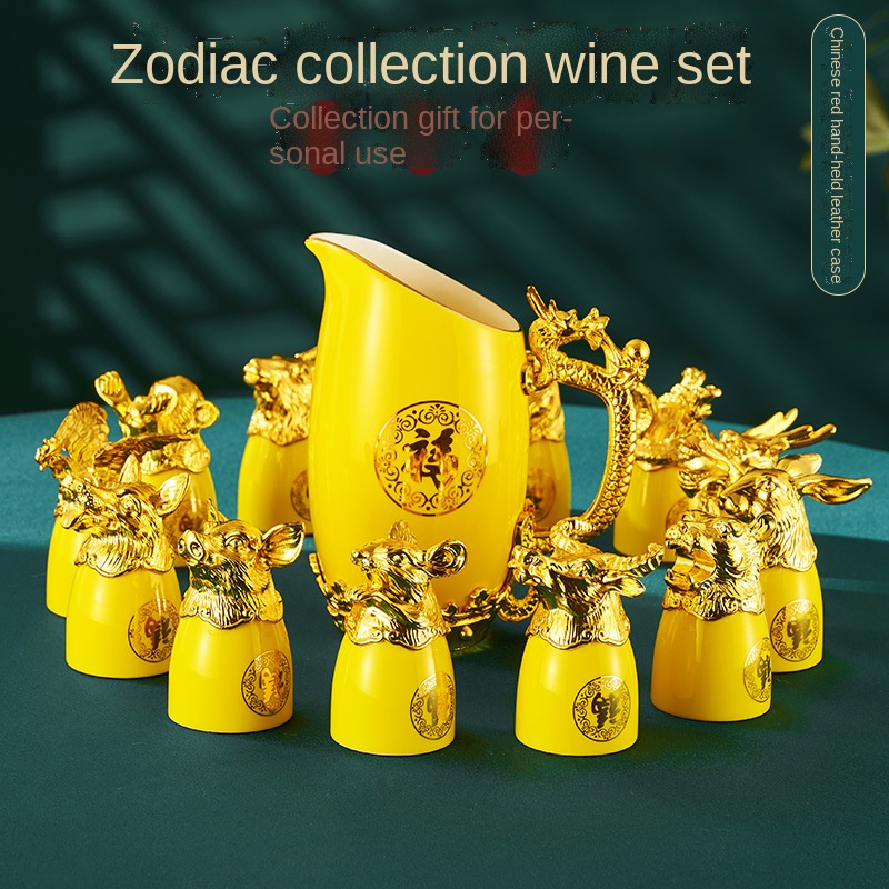 Gold-überzogene Zwölf Tier Kop – Wine Beer Tequila Bewertung und Preis