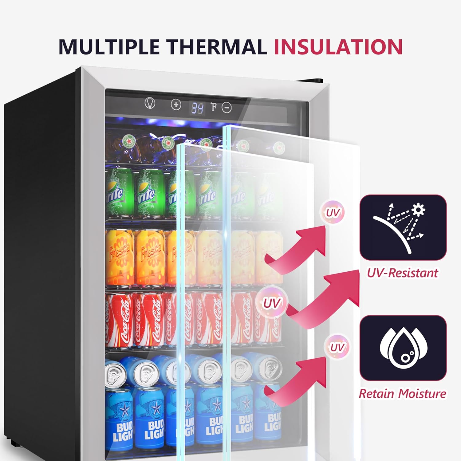 4,5 Kubikfuß Getränkekühlschra – Wine Beer Cooler Fridge Bewertung und Preis