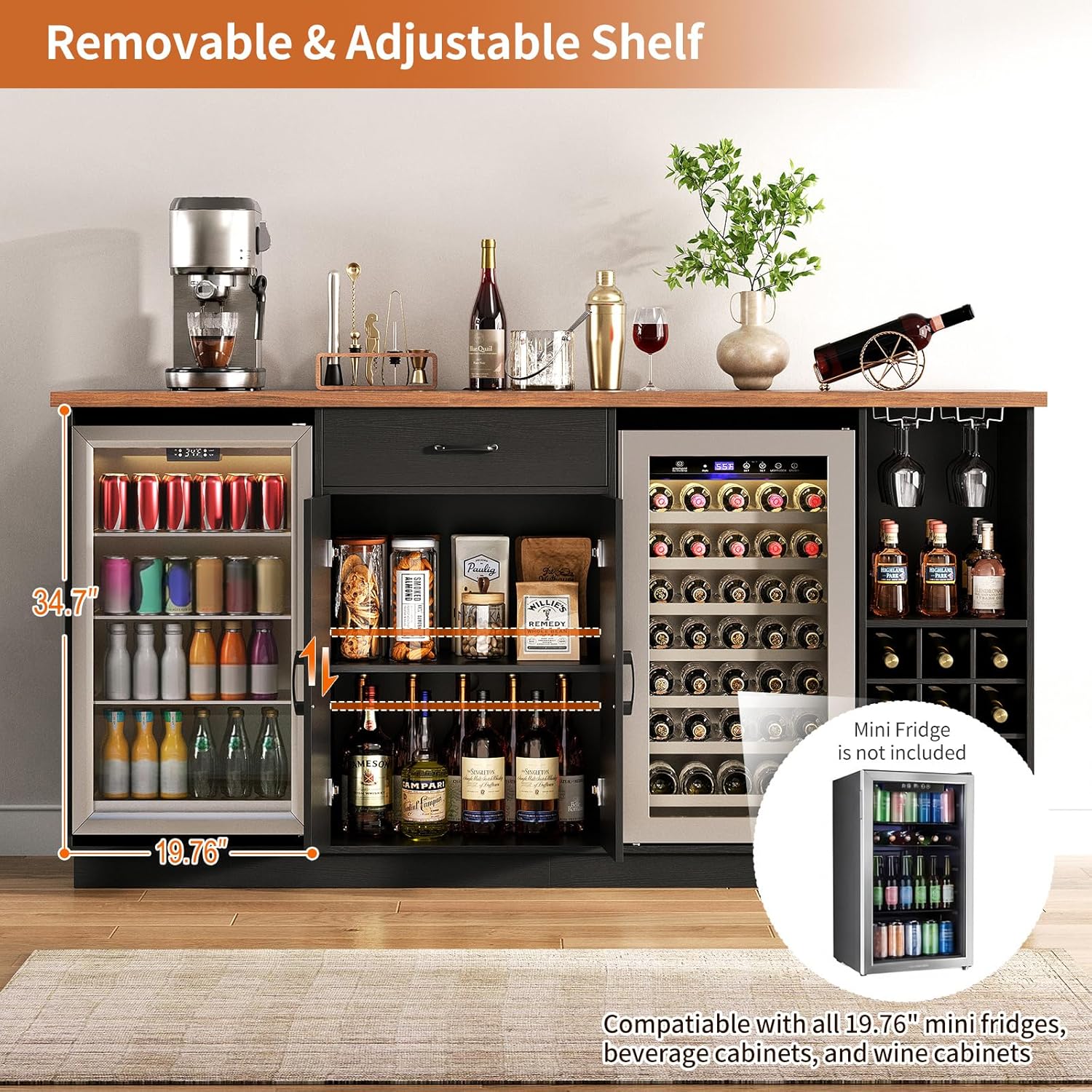 78,74 Zoll großer Kaffeebar-Sc – Wine Beer Liquor Bewertung und Preis