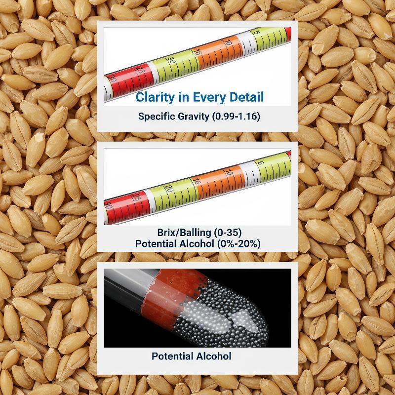 1 Stück 3-Skala-Hydrometer für – Wine Beer And Cider Bewertung und Preis
