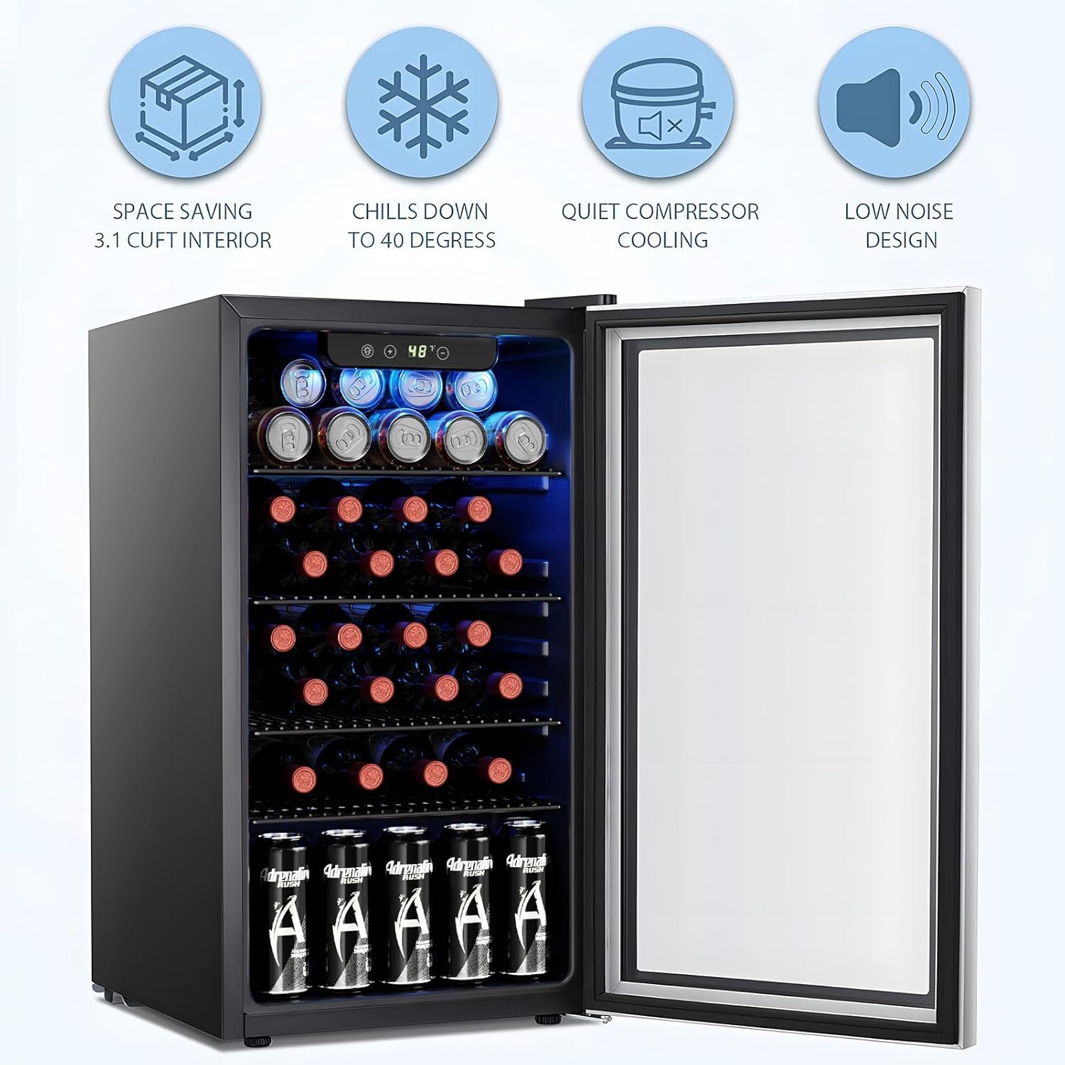 26 Flaschen 130 Dosen Weinkühl – Wine Beer Cooler Fridge Bewertung und Preis