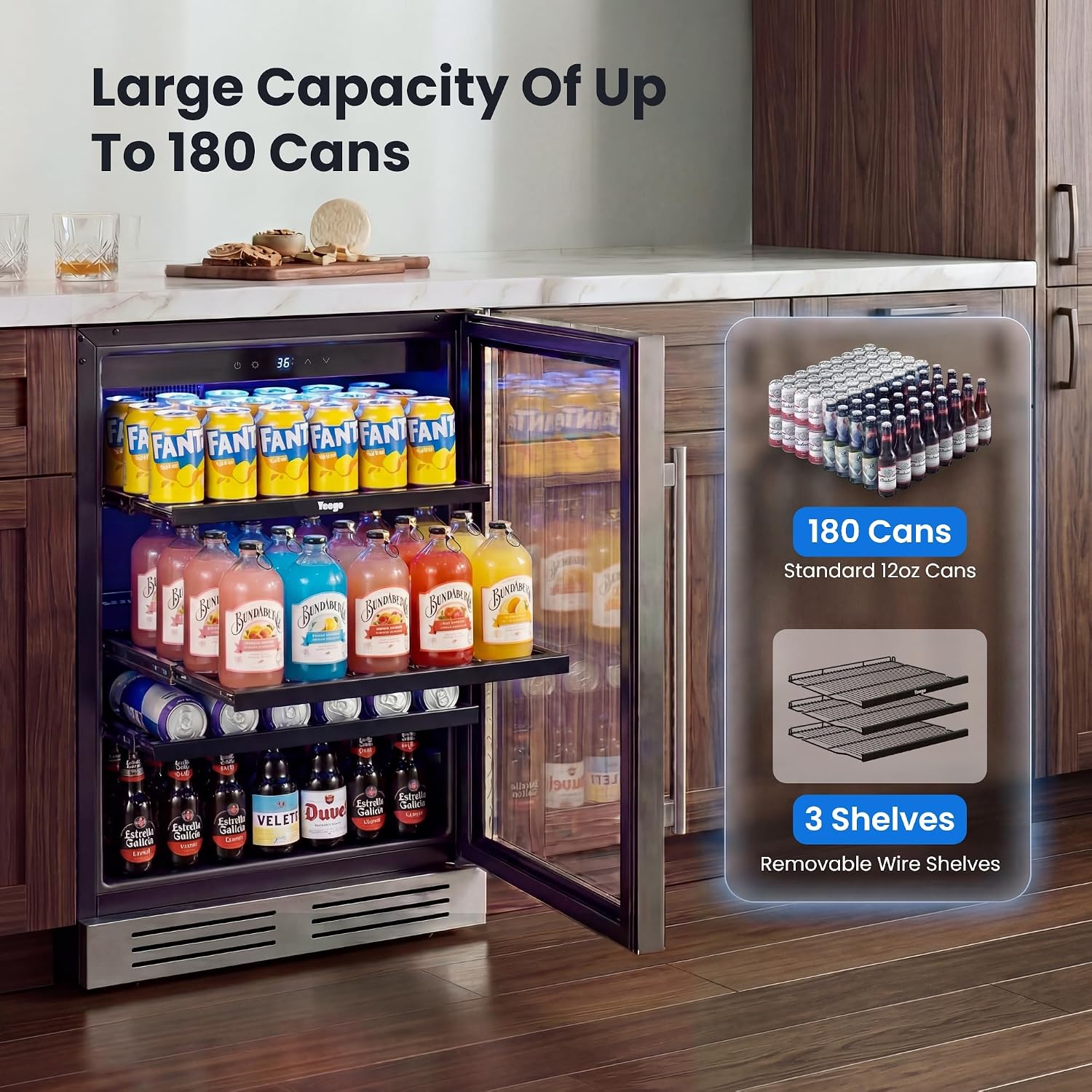 24-Zoll-Getränkekühlschrank mi – Wine And Beer Undercounter Fridge Bewertung und Preis