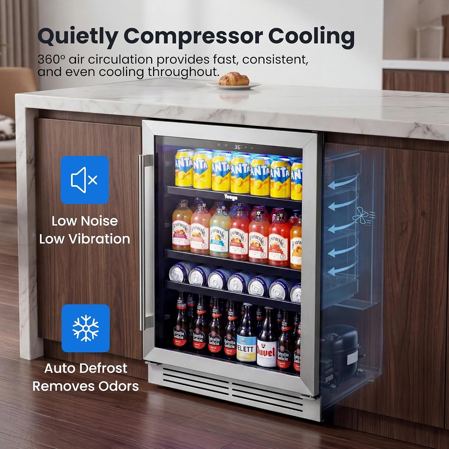 24-Zoll-Getränkekühlschrank mi – Wine And Beer Undercounter Fridge Bewertung und Preis
