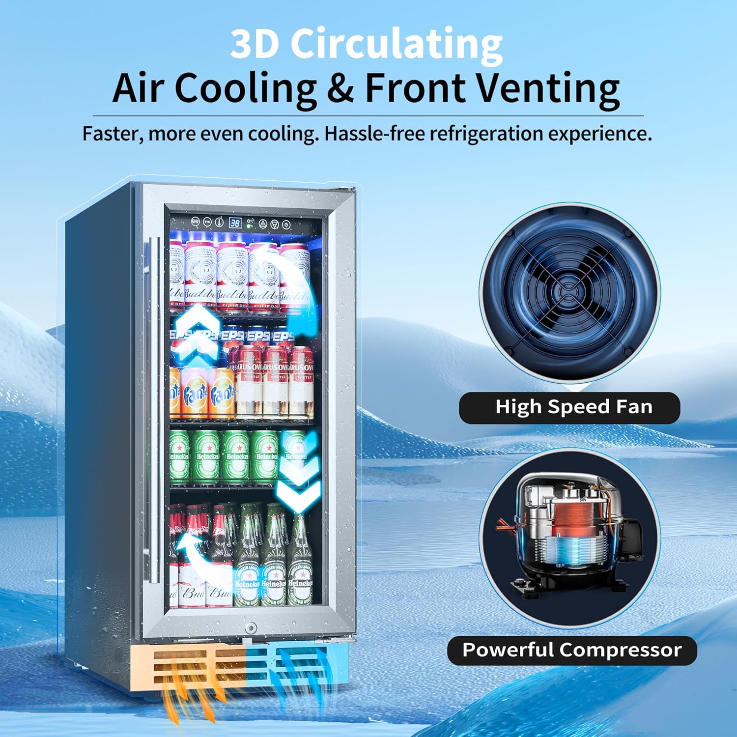 15 Zoll Unterbau-Getränkekühls – Wine And Beer Undercounter Fridge Bewertung und Preis
