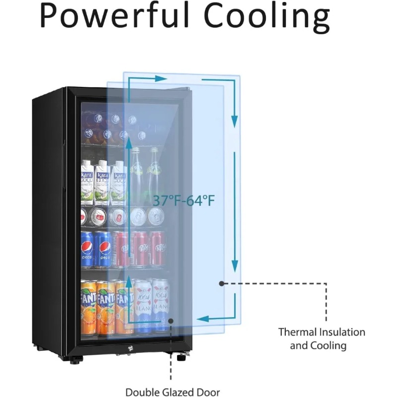 Getränkekühlschrank, 3,2 Cu.ft – Wine Beer Cooler Fridge Bewertung und Preis