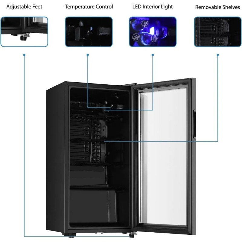 Getränkekühlschrank, 3,2 Cu.ft – Wine Beer Cooler Fridge Bewertung und Preis