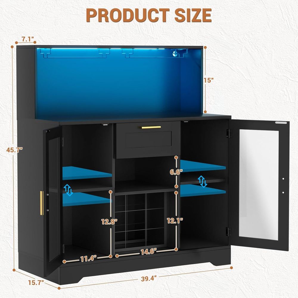 Weinbar-Schrank mit LED-Beleuc – Wine Beer Liquor Bewertung und Preis