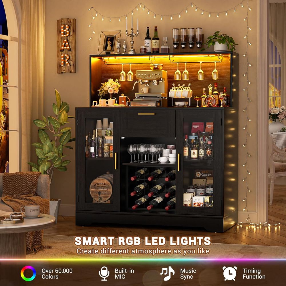 Weinbar-Schrank mit LED-Beleuc – Wine Beer Liquor Bewertung und Preis