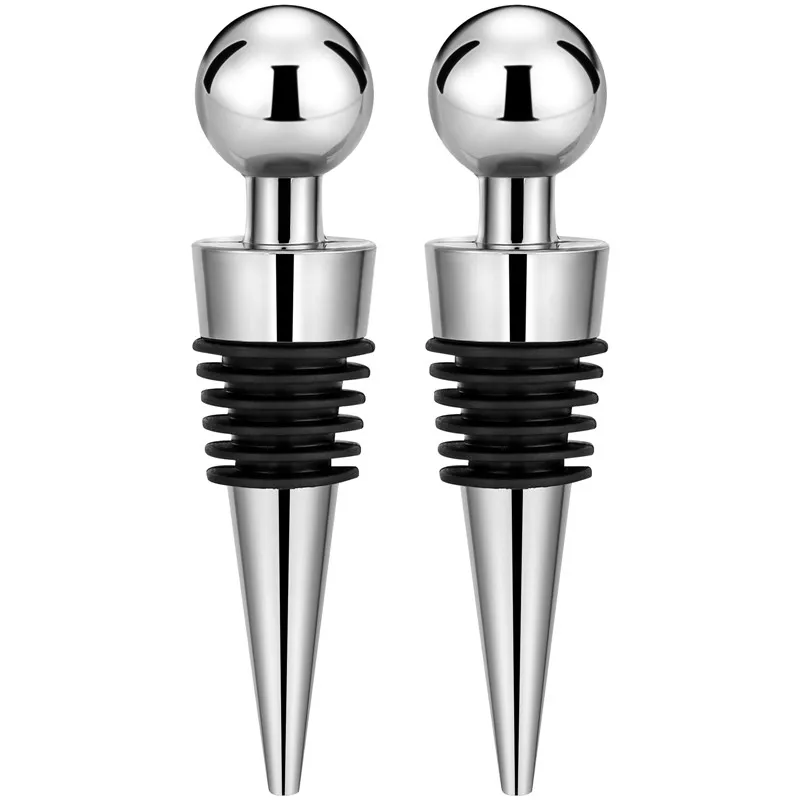 2 teile/satz Silber Flaschenve – Bottle Stopper Set Bewertung und Preis